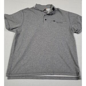 Field & Stream Men's Gray Short-sleeve Polo Shirt Zipper Pocket Mens Size L